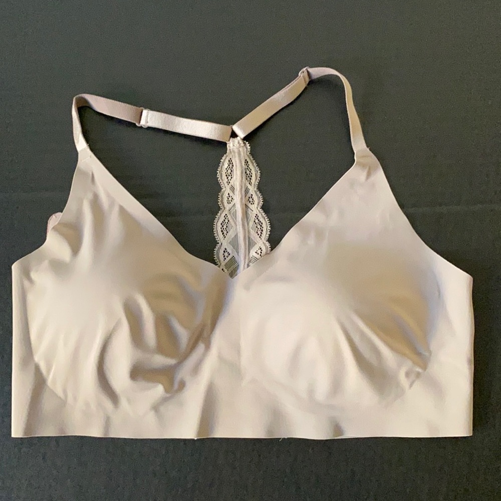 True and Co a true body lace racer back Mink L